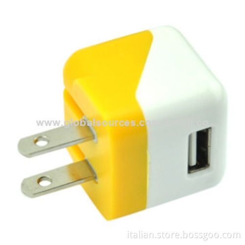 USB wall charger for mobile phone, 5V/1A
